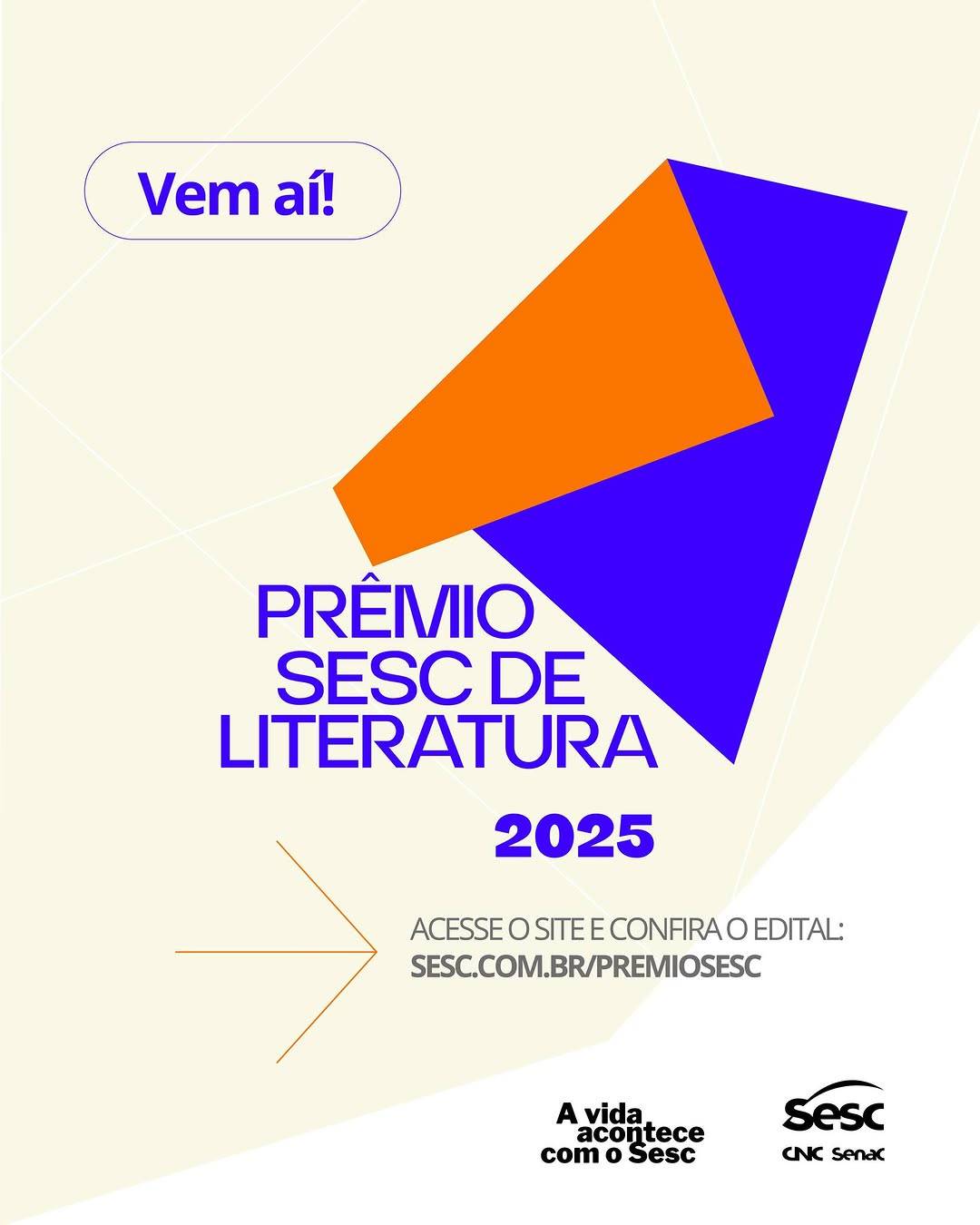 Prêmio Sesc de Literatura abre inscrições a partir de 10 de fevereiro