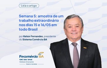 Semana S: amostra de um trabalho extraordinário nos dias 15 e 16/05 em todo Brasil